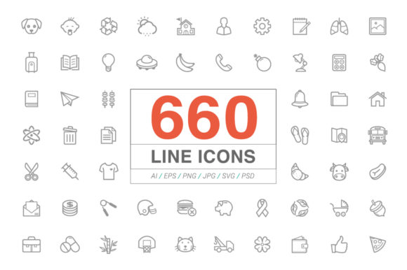 660 Line Icons: A Visual Toolkit for Modern Projects