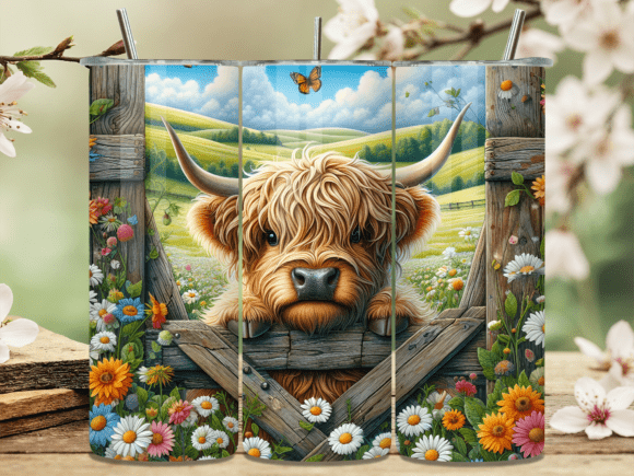Baby Highland Cow Floral Tumbler Wrap: A Designer's Deep Dive