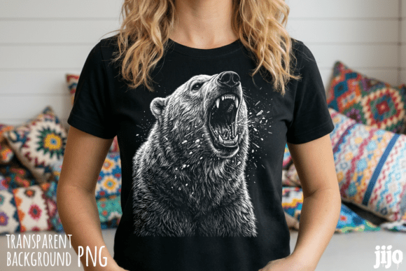 Bear Wild Aggressive Angry PNG for Bold Branding