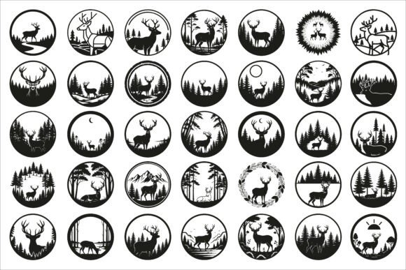 Beautiful Deer Forest Circle Art: A Design Guide