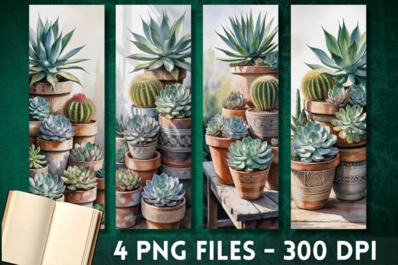 Bring Your Garden to Your Pages: The Potted Succulent Plants Bookmark