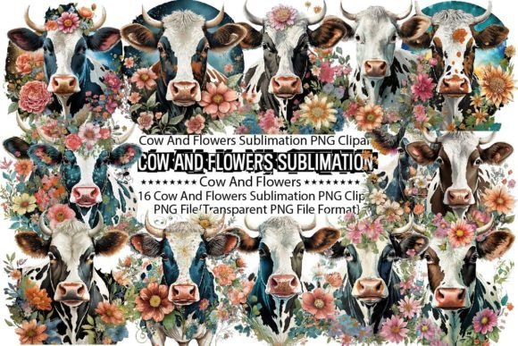 Cow and Flowers Sublimation Bundle: A Designer's Guide to Whimsical Farmhouse Charm