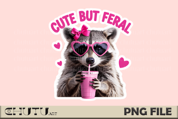 Cute but Feral Raccoon PNG: Unleash Your Brand's Wild Side