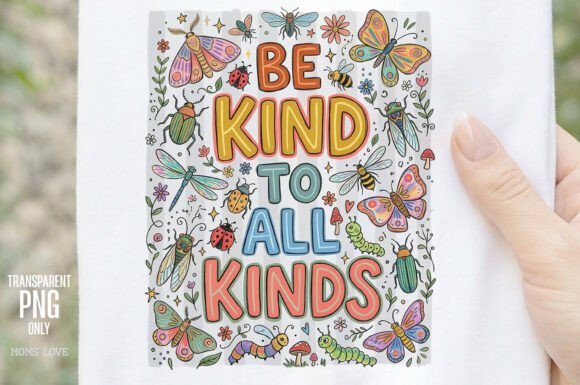 Designing with Heart: The Be Kind to All Kinds Insect Garden PNG