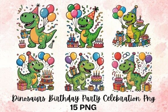 Dinosaurs Birthday Party Celebration PNG: A Creative Toolkit