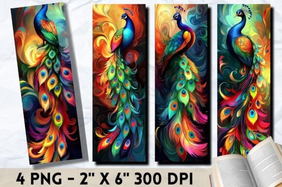 Elevate Your Library with Peacock Feathers Bookmarks