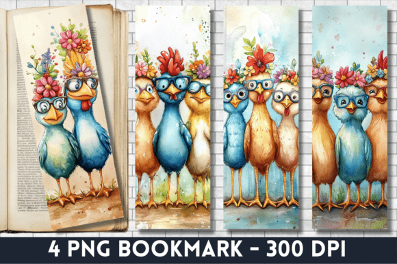 Farmhouse Chickens Bookmark Designs: Rustic Charm for Modern Projects