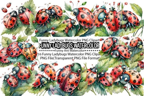 Funny Ladybugs Watercolor Sublimation: A Fresh Take on Springtime Design