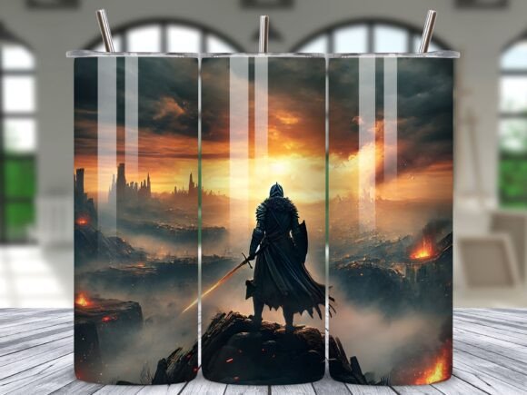 Medieval Knight Tumbler Wrap Sublimation: Bring Chivalry to Your Craft