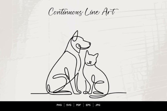 Modern Minimalism: The Power of Dog and Cat Line Art