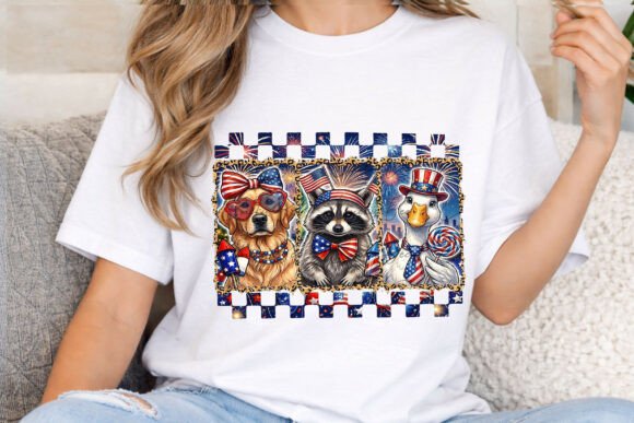 Patriotic Animals PNG: Dog, Raccoon & Goose Design Guide