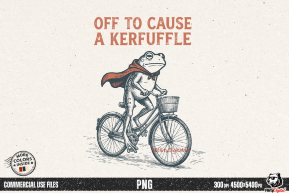 Retro Frog Meme: Off to Cause a Kerfuffle