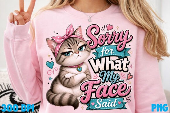 Sorry for What My Face Said Cat PNG: A Designer's Take on Snarky Graphics