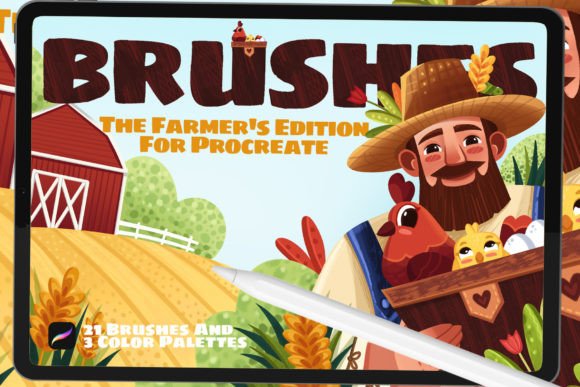 The FARMER’S PROCREATE BRUSHES: A Textured Toolkit for Whimsical Art