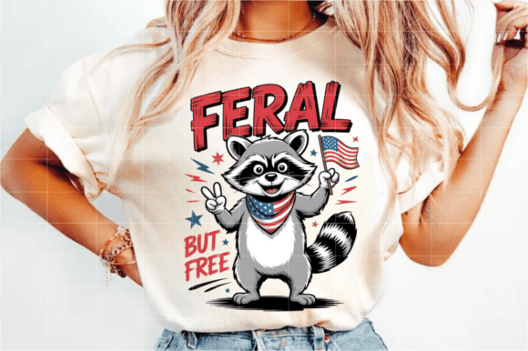 Unleash Your Wild Side: The Feral but Free Raccoon USA PNG