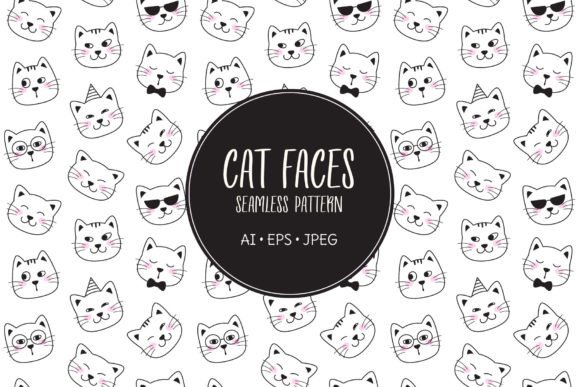 Why This Cat Faces Seamless Pattern Is a Designer's Secret Weapon